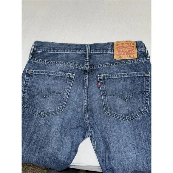Levis 527 Low Boot Cut Jeans Mens 32x32 BlueDenim Pants Excellent Condition - Picture 10 of 11